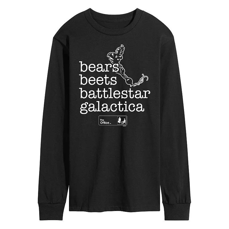 Mens The Office Bears Beets Long Sleeve Tee Product Image