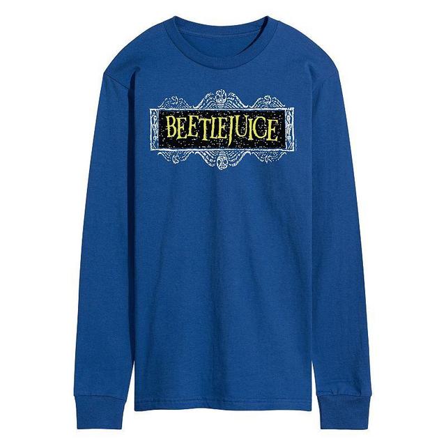 Mens Beetlejuice Logo Long Sleeve Tee Red Product Image