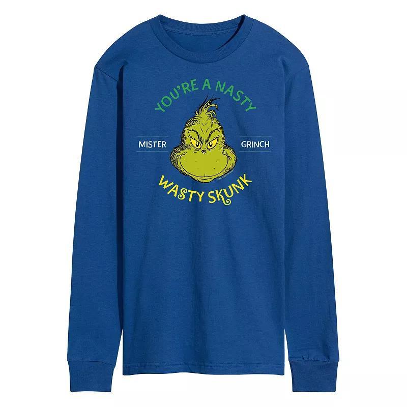 Mens Dr. Seuss Grinch Nasty Wasty Skunk Long Sleeve Tee Product Image