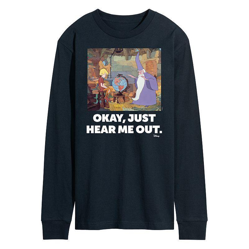 Disneys The Sword in the Stone Mens Okay, Just Hear Me Out Long Sleeve Graphic Tee Product Image