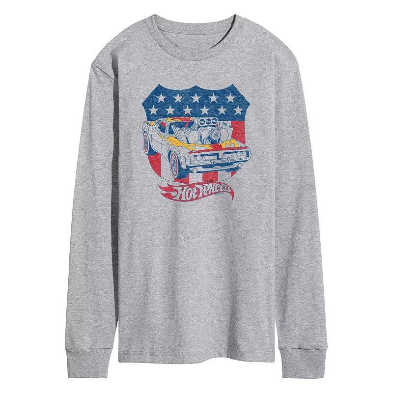 Mens Hot Wheels Americana Crest Long Sleeve Graphic Tee Product Image