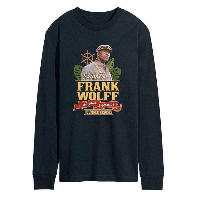 Disneys Jungle Cruise Mens Skipper Frank Wolff Long Sleeve Graphic Tee Blue Product Image