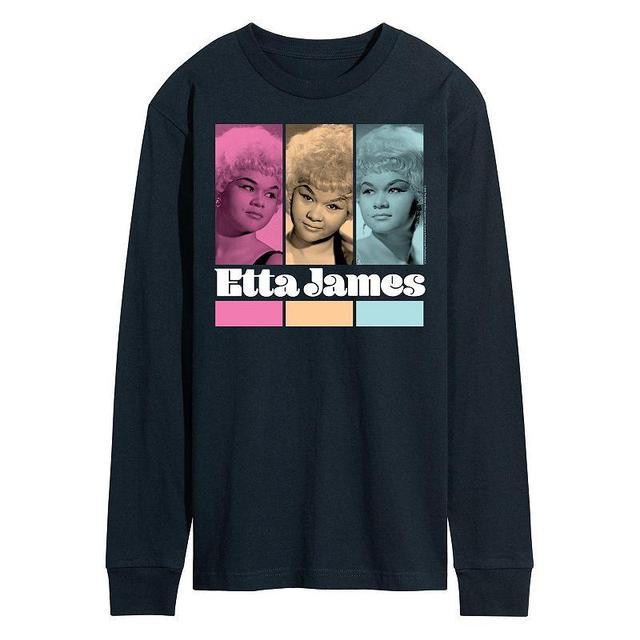 Mens Etta James Long Sleeve Tee Blue Product Image