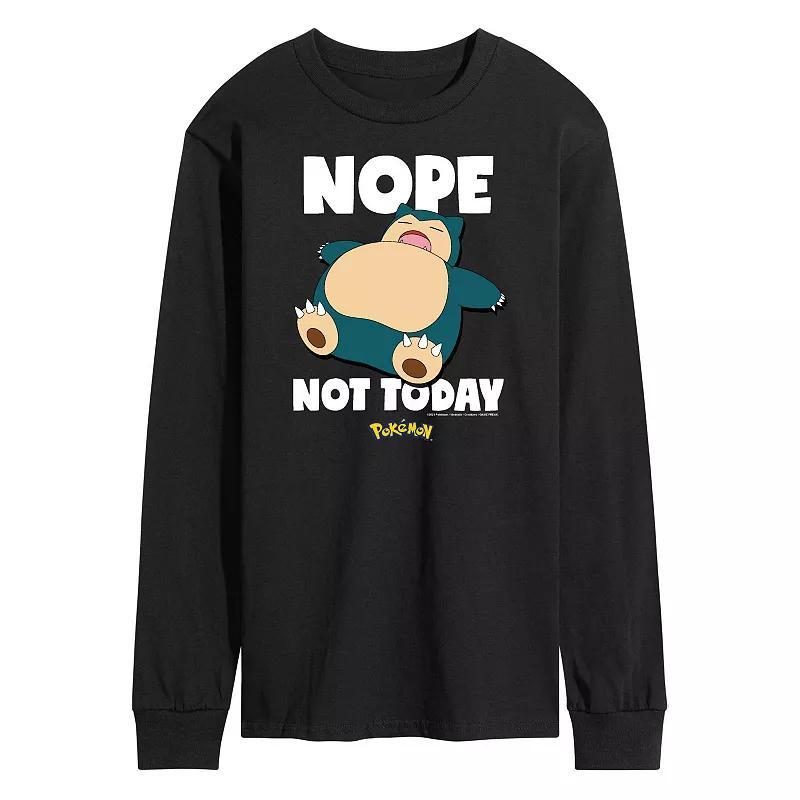 Mens Pokemon Nope Not Today Long Sleeve Black Product Image