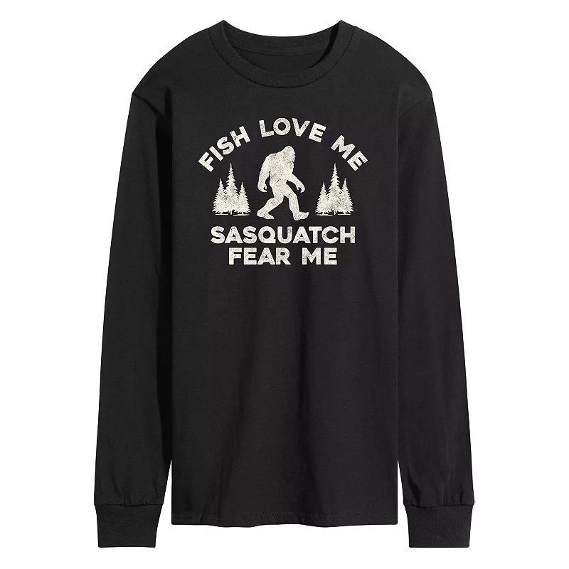 Mens Sasquatch Fear Me Long Sleeve Graphic Tee Product Image