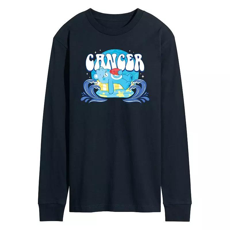 Mens Barbie Theatrical Heart Crest Long Sleeve Graphic Tee Blue Product Image