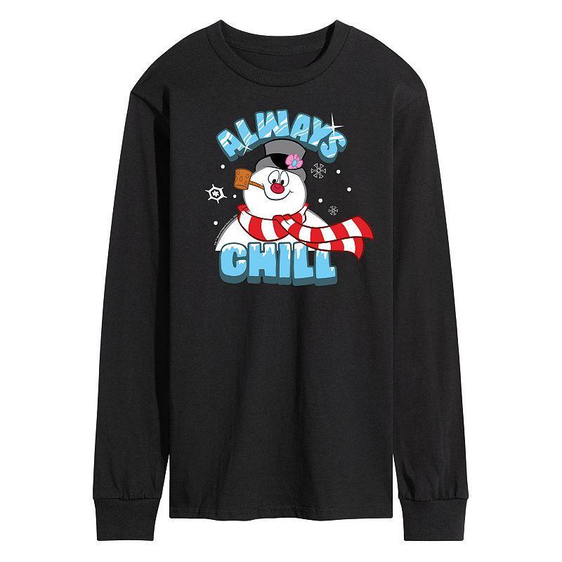 Mens Frosty The Snowman Always Chill Long Sleeve Tee Blue Product Image