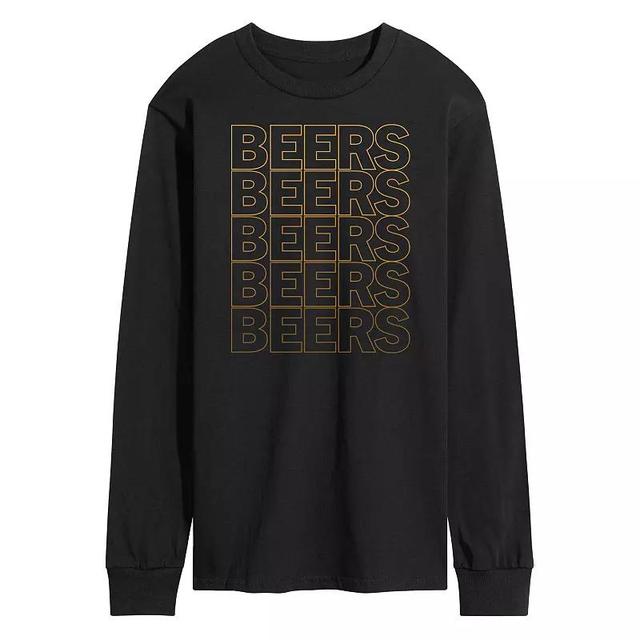 Mens Beers Stacked Graphic Tee Black Product Image