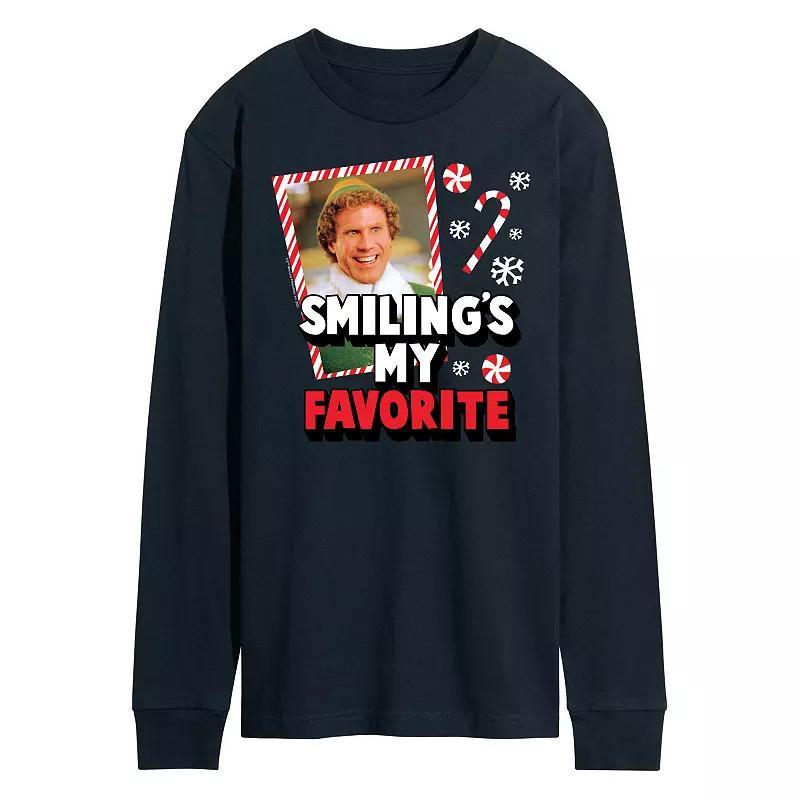 Disneys Mens You Bring Me Joy Long Sleeve Graphic Tee Blue Product Image