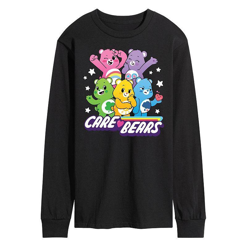 Mens Care Bears Unlock The Magic Group Long Sleeve Graphic Tee Blue Product Image