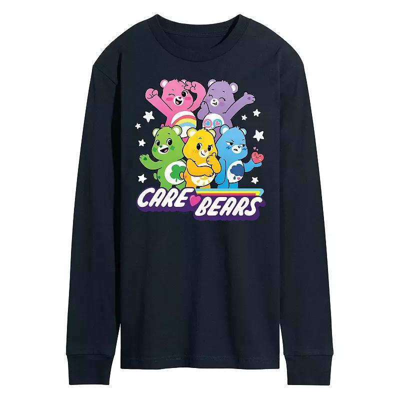 Mens Care Bears Unlock The Magic Group Long Sleeve Graphic Tee Blue Product Image