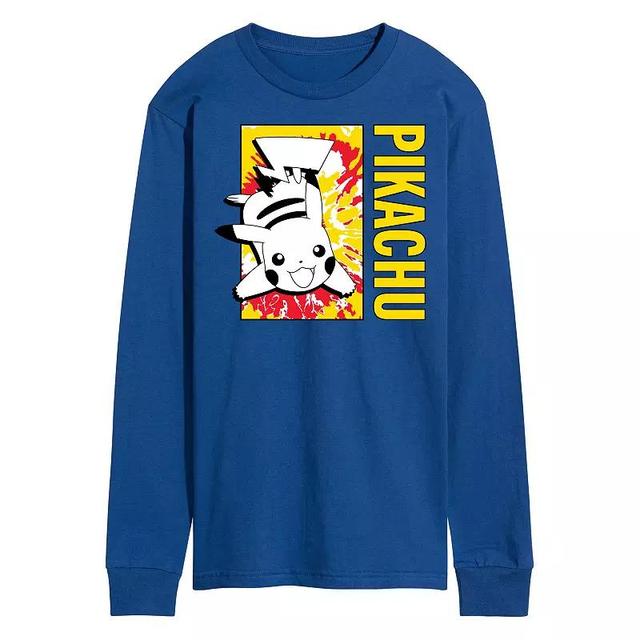 Mens Pokmon Tie Dye Pikachu Long Sleeve Graphic Tee Product Image