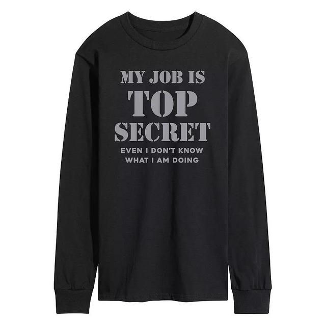 Mens Job Is Top Secret Tee Product Image