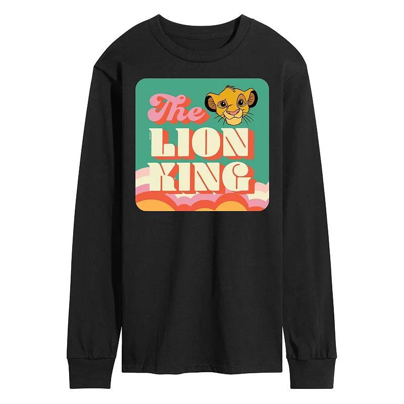 Disneys The Lion King Simba Mens Retro Long Sleeve Graphic Tee Product Image