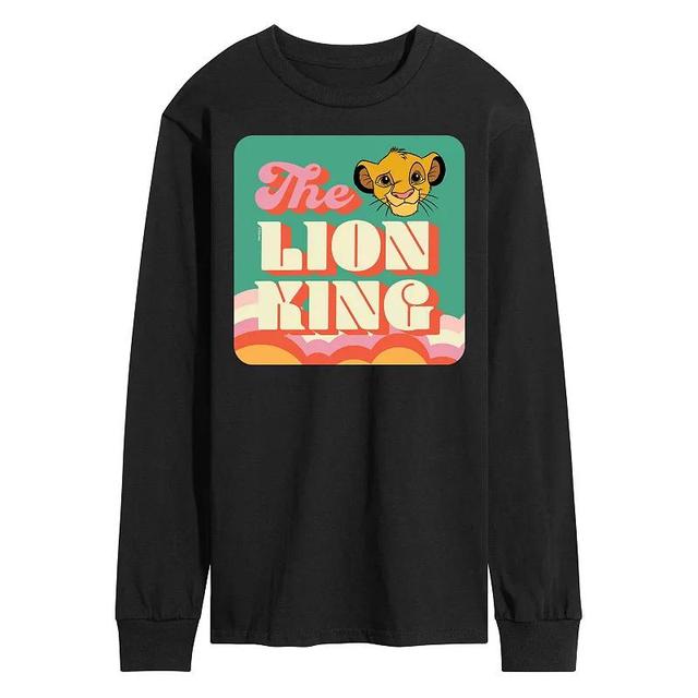 Disneys The Lion King Simba Mens Retro Long Sleeve Graphic Tee Product Image