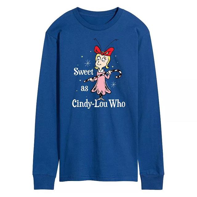 Mens Dr. Seuss Grinch Sweet As Cindy Lou Who Long Sleeve Tee Product Image