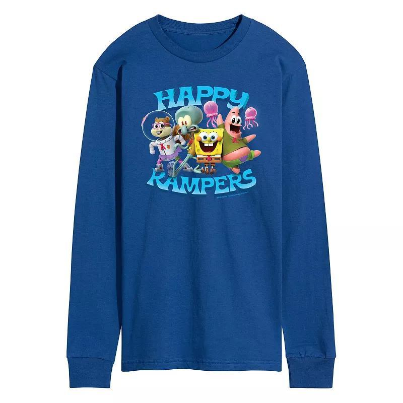 Mens SpongeBob SquarePants Happy Kampers Long Sleeve Graphic Tee Product Image