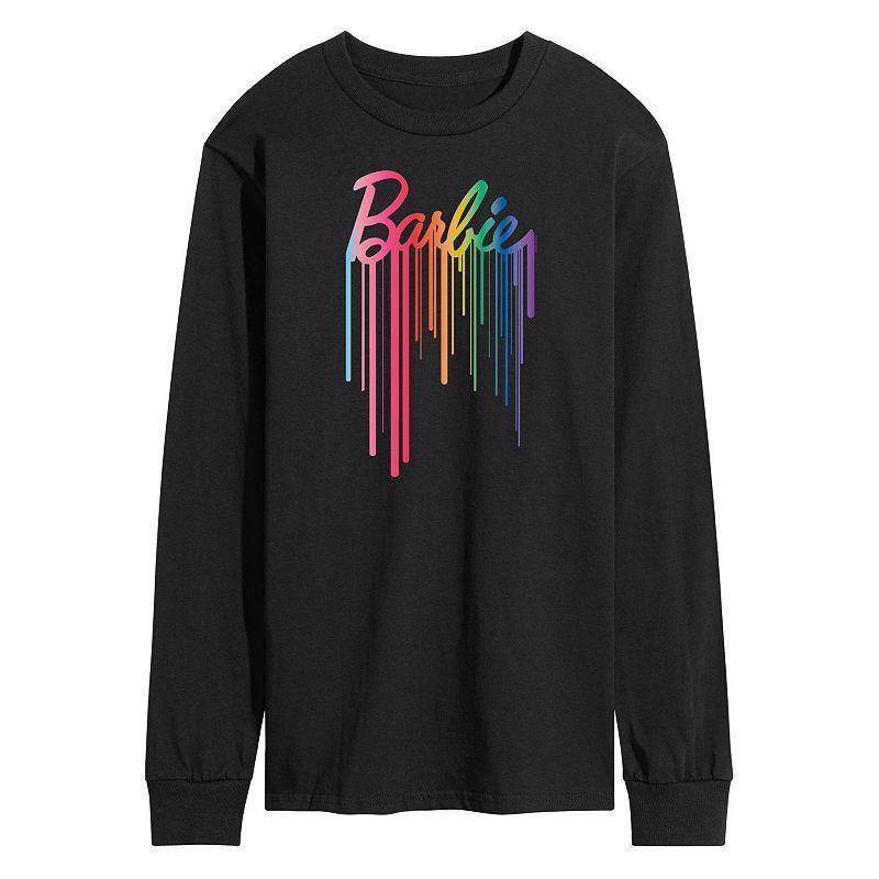 Mens Barbie Logo Long Sleeve Graphic Tee Blue Product Image