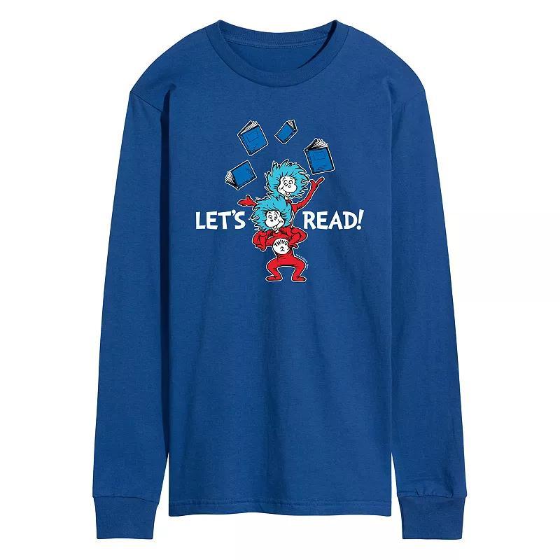 Mens Dr. Seuss The Cat in the Hat Lets Read Long Sleeve Graphic Tee Product Image