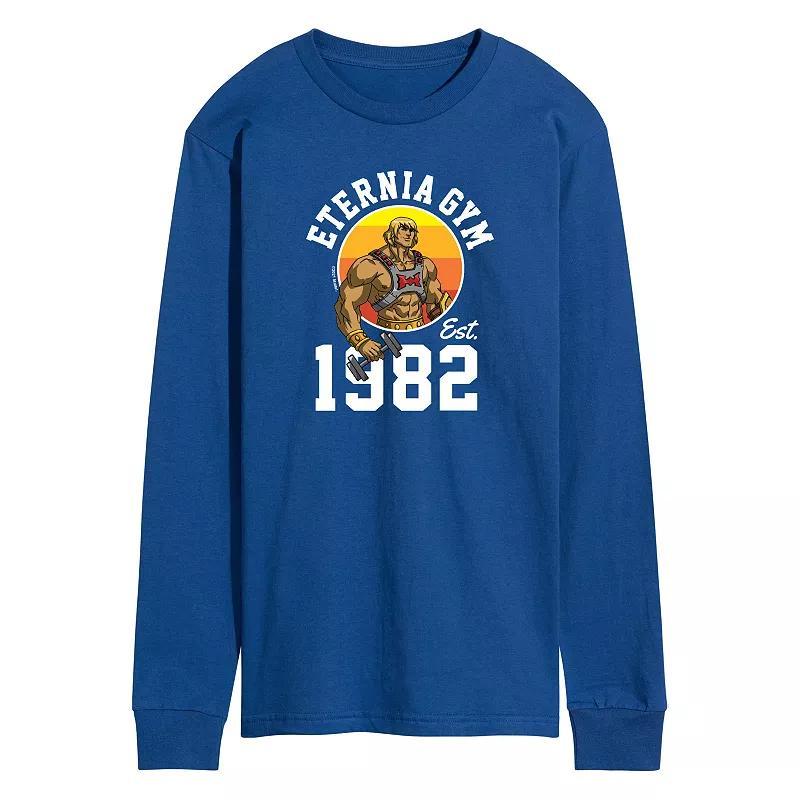 Mens He-Man Masters of the Universe Long Sleeve Graphic Tee Med Blue Product Image