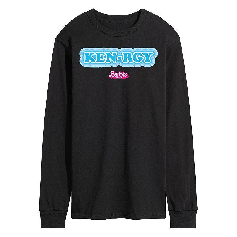 Mens Barbie The Movie Ken-rgy Long Sleeve Graphic Tee Blue Product Image