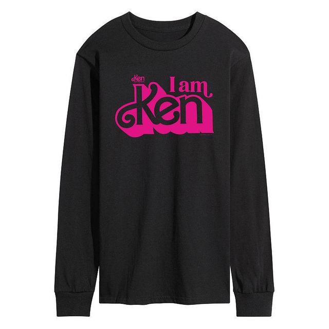 Mens Barbie The Movie I Am Ken Long Sleeve Graphic Tee Blue Product Image