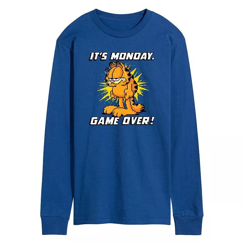 Mens Garfield Its Monday Long Sleeve Graphic Tee Product Image