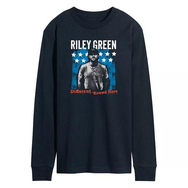 Mens Riley Green Different Round Here Long Sleeve Graphic Tee Product Image