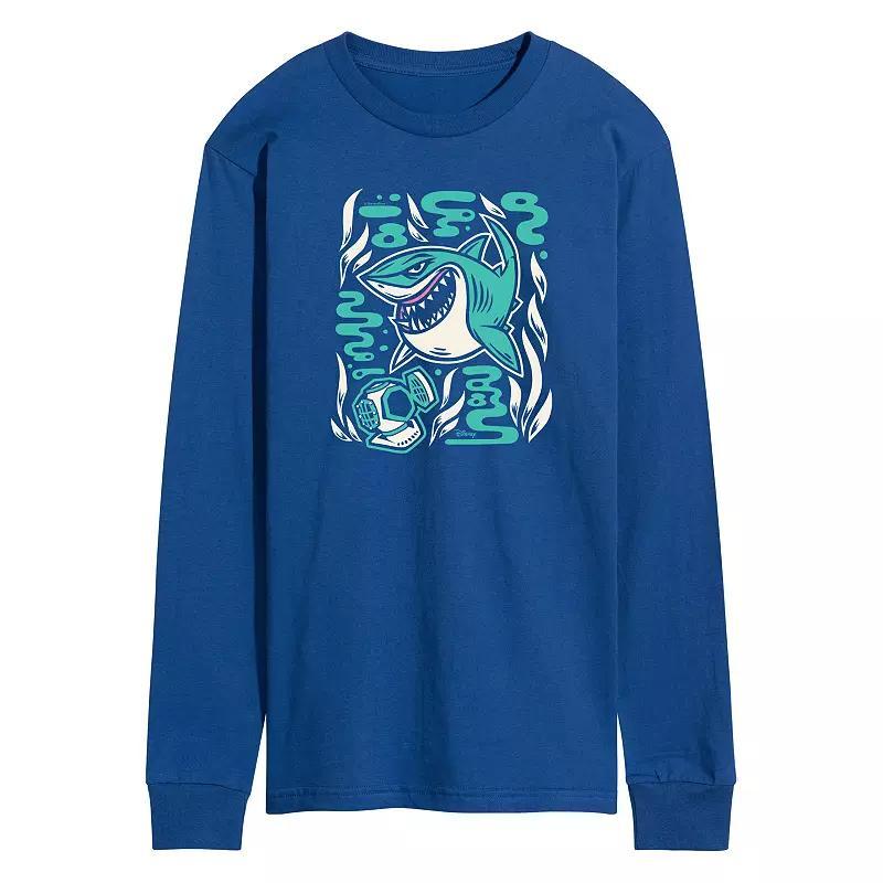 Disney / Pixars Finding Nemo Bruce Mens Long Sleeve Graphic Tee Blue Product Image