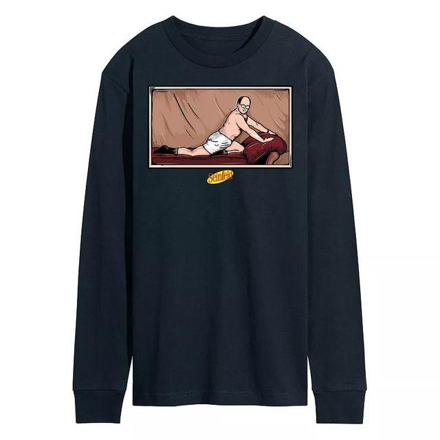 Mens Seinfeld George Costanza The Package Long Sleeve Graphic Tee Blue Product Image