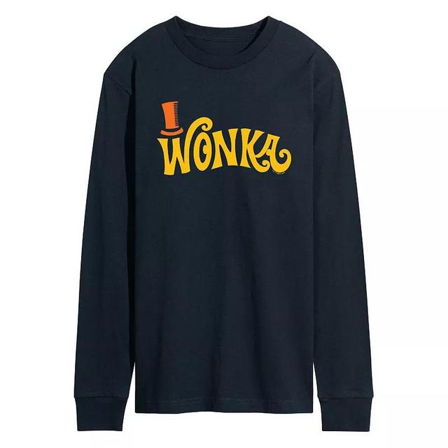 Mens Willy Wonka Retro Logo Long Sleeve Graphic Tee Product Image