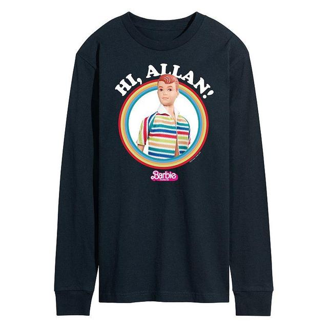 Mens Barbie Theatrical Hi Allan Long Sleeve Graphic Tee Blue Product Image