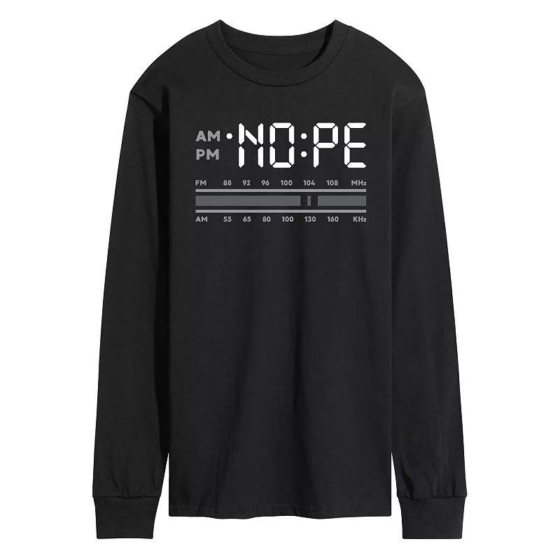 Mens Nope Long Sleeve Tee Black Product Image