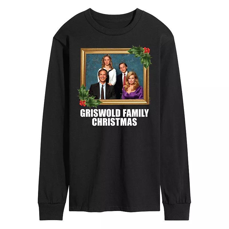 Mens National Lampoons Christmas Vacation Family Picture Long Sleeve Graphic Tee Product Image