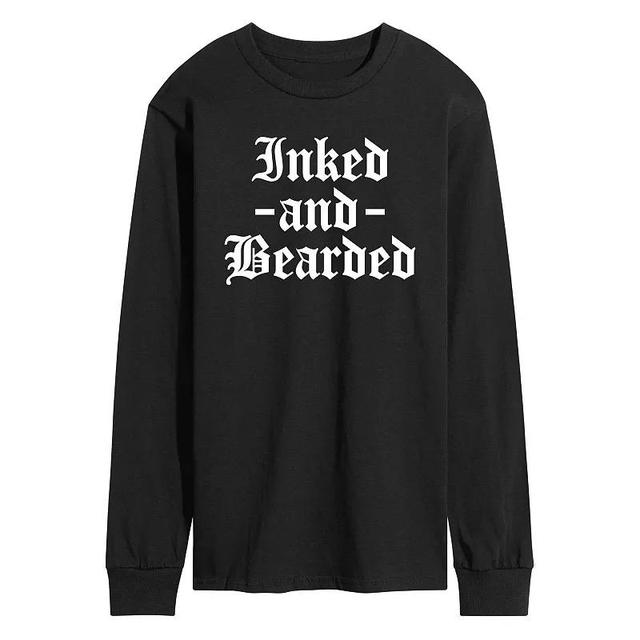 Mens Inked Bearded Tee Black Product Image