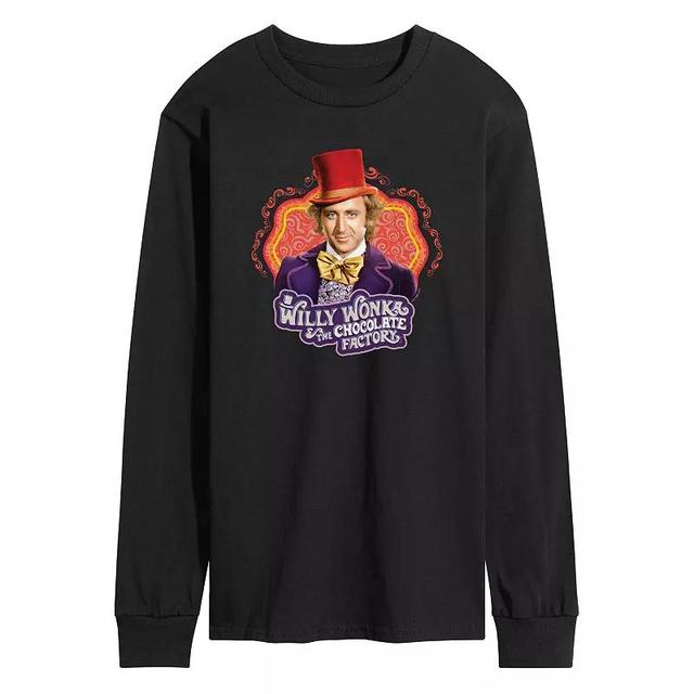 Mens Willy Wonka Long Sleeve Graphic Tee Product Image