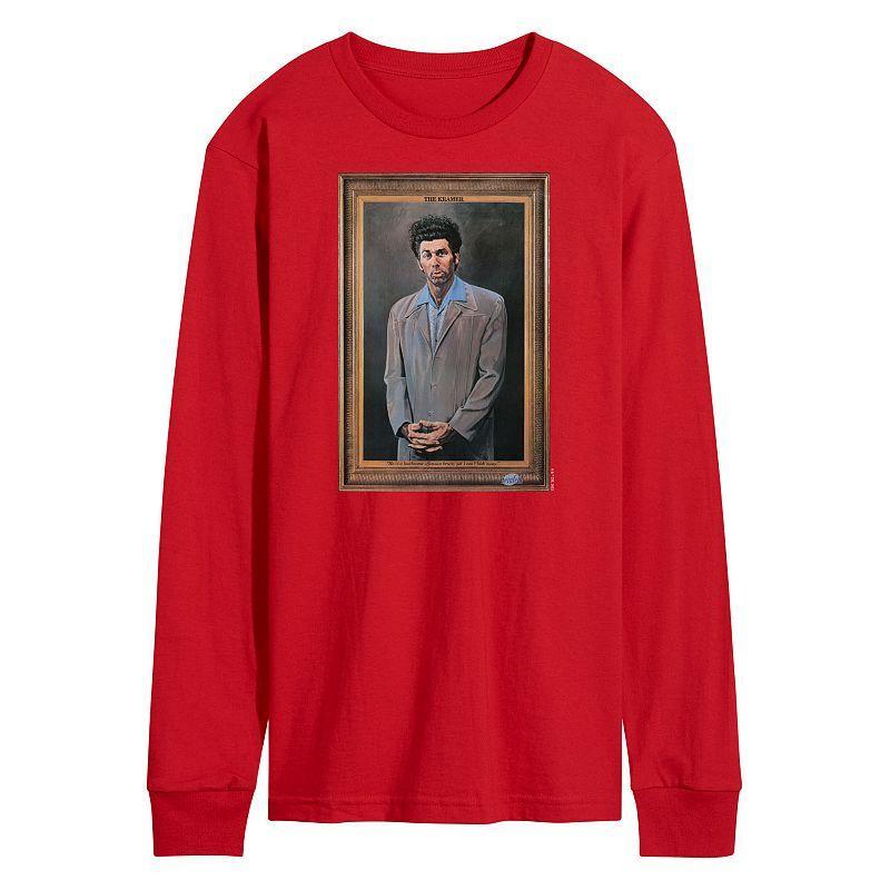 Mens Seinfeld Kramer Portrait Long Sleeve Graphic Tee Product Image