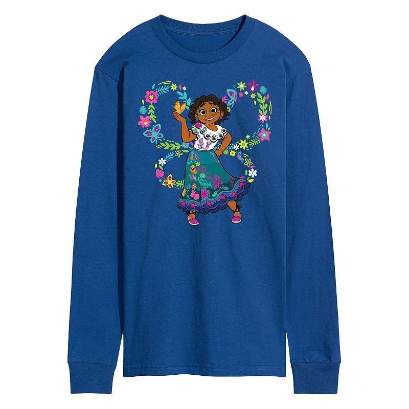 Disneys Encanto Mens Mirabel Long Sleeve Graphic Tee Med Blue Product Image