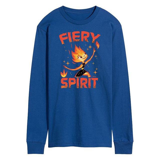 Disneys Elemental Mens Fiery Spirit Long Sleeve Med Blue Product Image