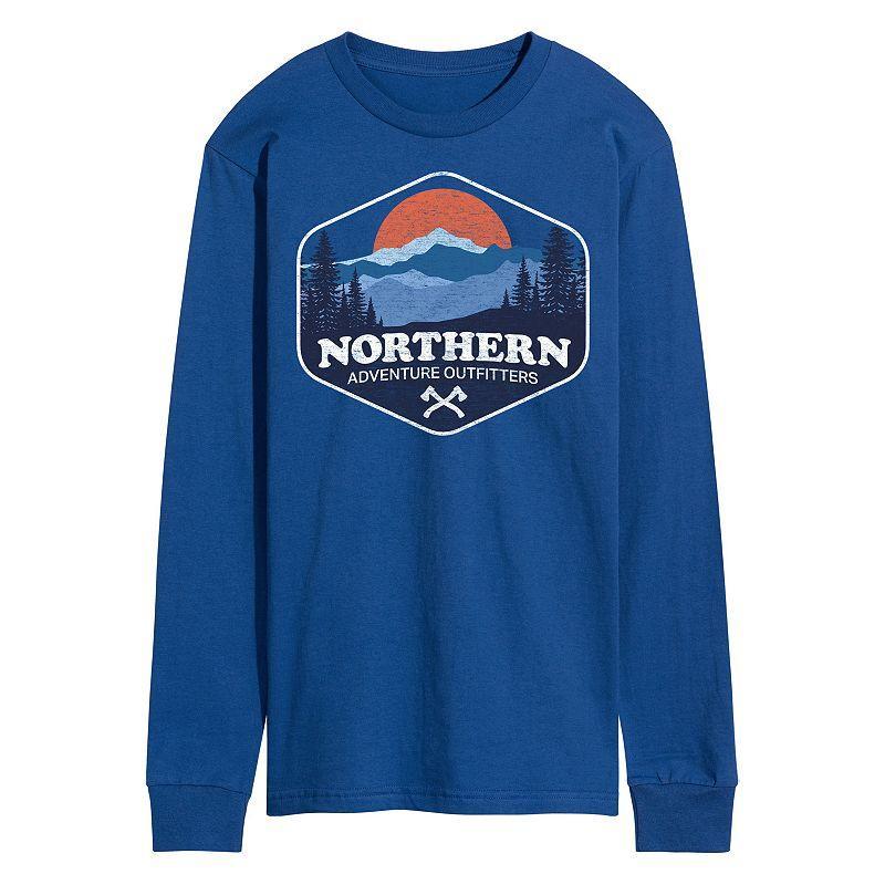 Mens Northern Adventure Graphic Tee Med Blue Product Image