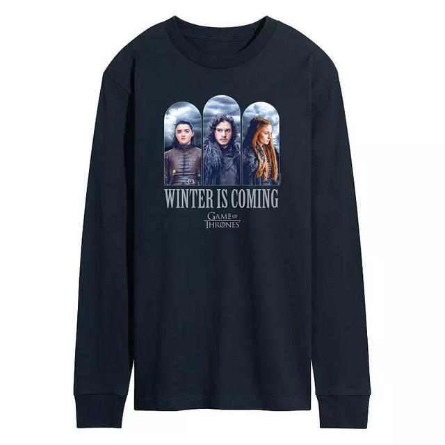 Mens Game Of Thrones Winter Is Coming Long Sleeve Graphic Tee Blue Product Image