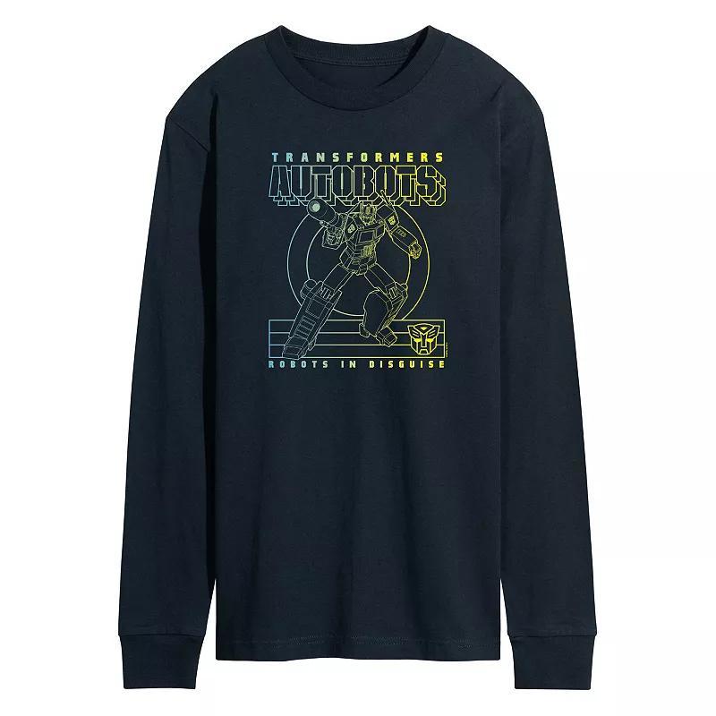 Mens Transformers Autobots Long Sleeve Graphic Tee Blue Product Image