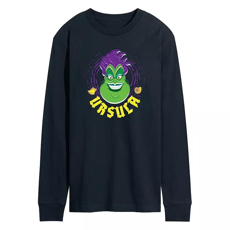 Disney Villains Ursula Mens Long Sleeve Graphic Tee Blue Product Image