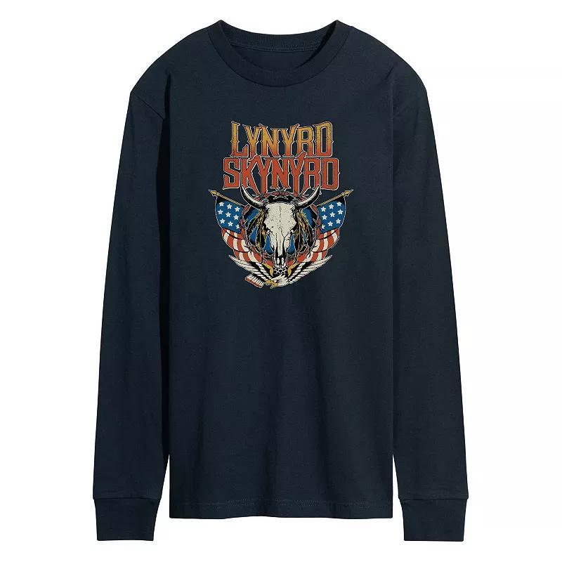 Mens Lynyrd Skynyrd Steer Skull Long Sleeve Graphic Tee Product Image