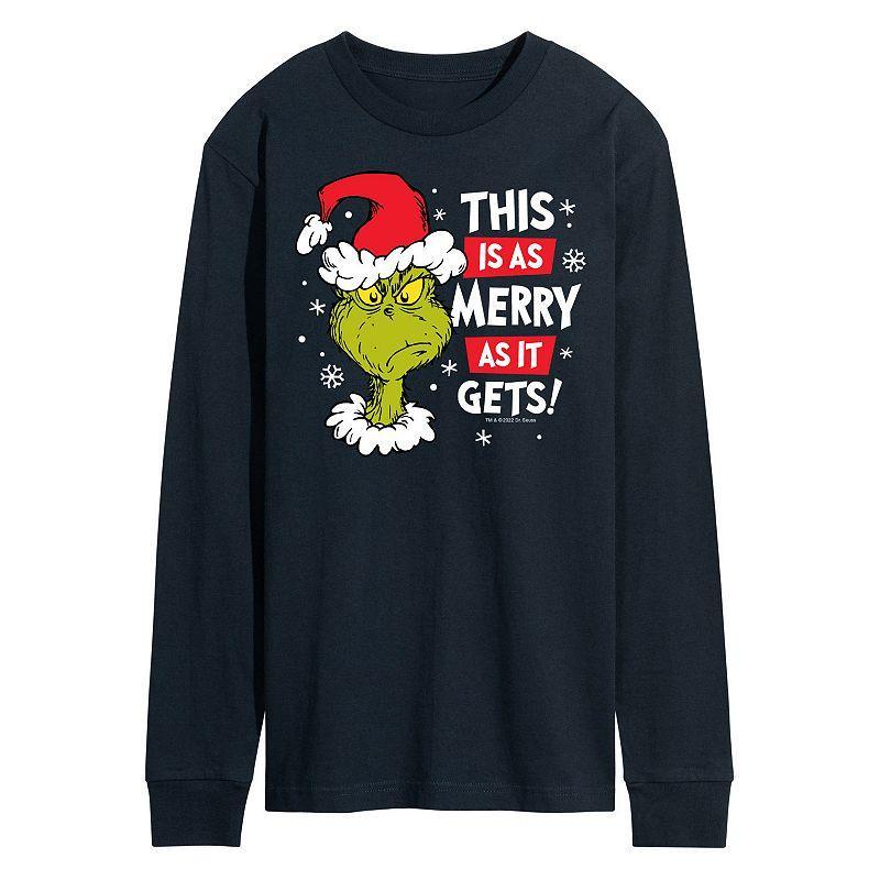 Mens Dr. Seuss Grinch This Is As Merry As It Gets Long Sleeve Tee Product Image