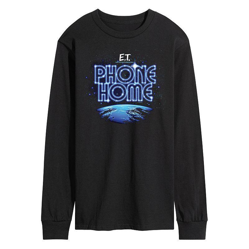 Mens ET Phone Home Long Sleeve Tee Black Product Image