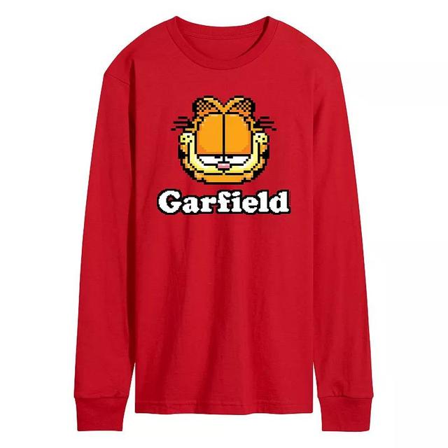 Mens Garfield Video Game Logo Long Sleeve Graphic Tee Product Image