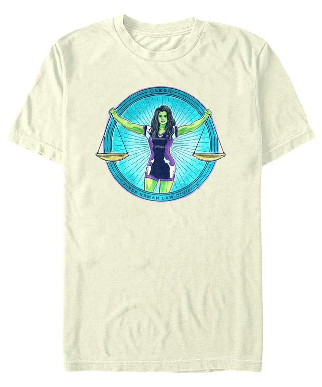 Fifth Sun Mens She Hulk Super Human Law Division Badge Short Sleeve T-shirt Product Image