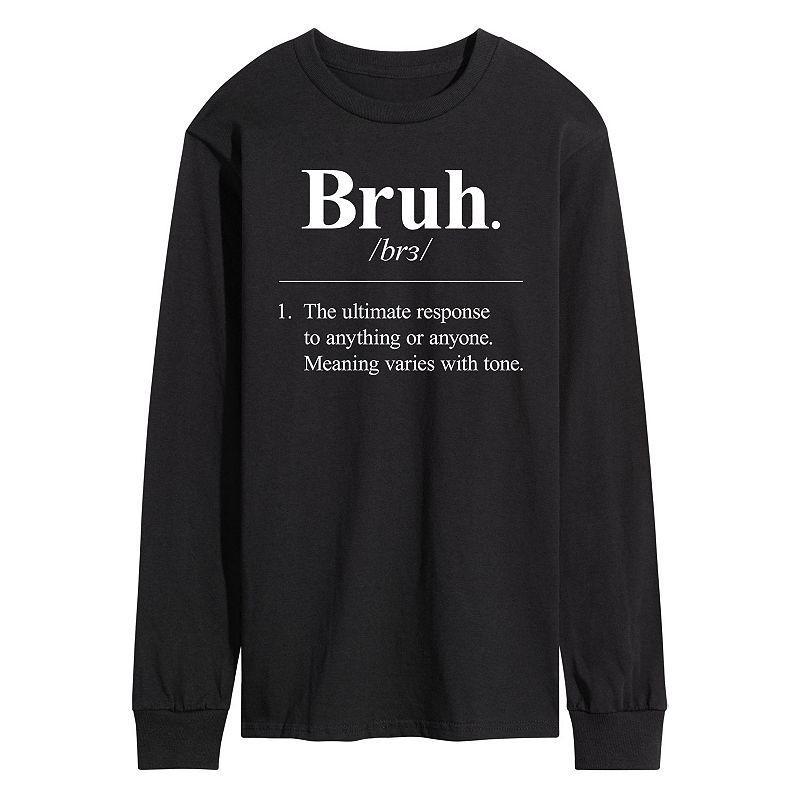 Mens Bruh Definition Long Sleeve Graphic Tee Product Image