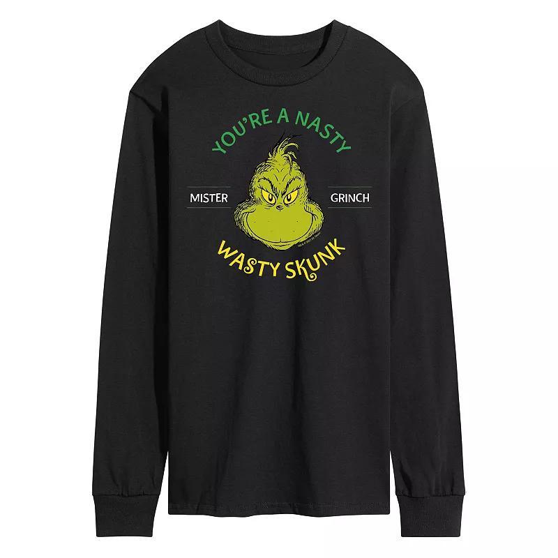 Mens Dr. Seuss Grinch Nasty Wasty Skunk Long Sleeve Tee Product Image